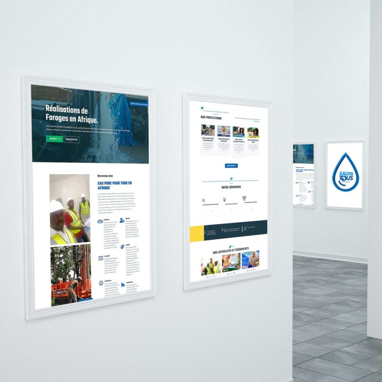 site vitrine de eau pure