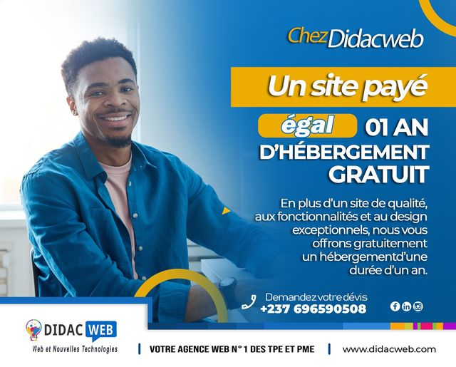 hebergement chez didacweb c'est un an de garanti