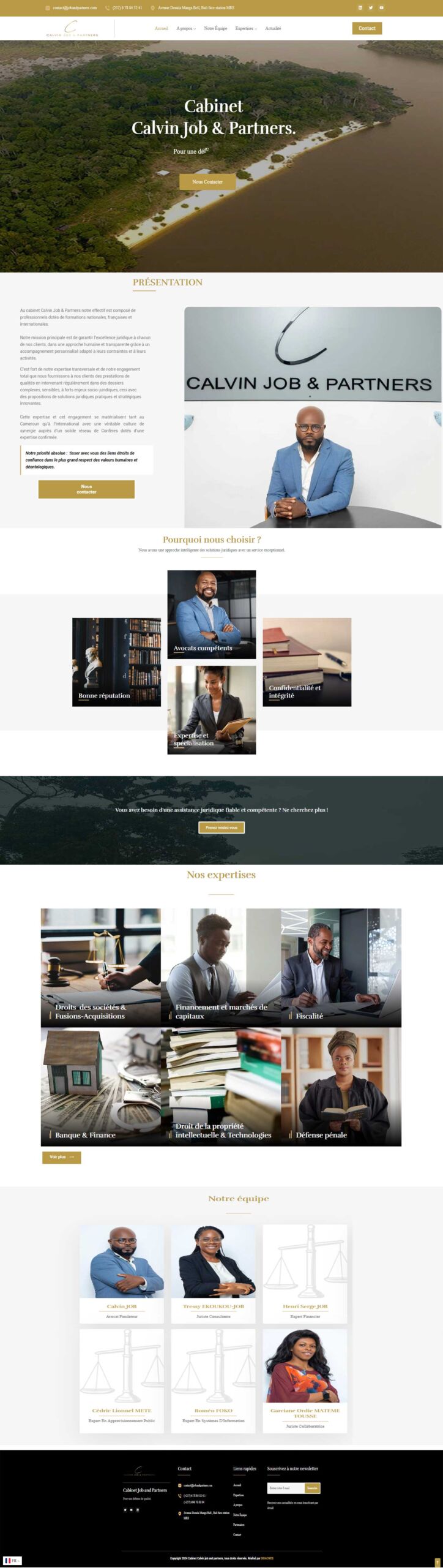 Présentation complete du site internet de Job and Parnters
