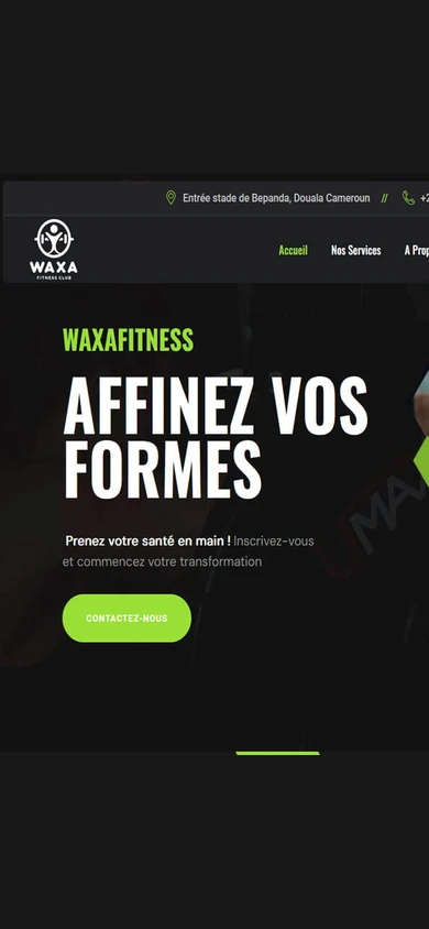 Waxa Fitness — Détail de l’accueil archivé