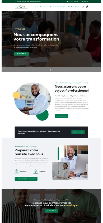 Unitech — Vue d’ensemble du site archivé