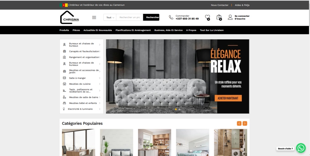 image du site internet de Chrisma