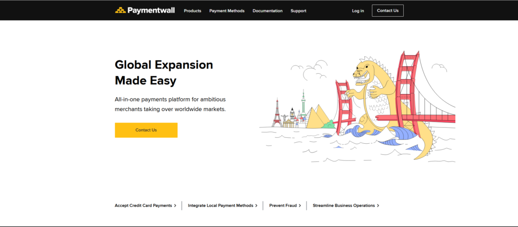 image du site internet de Paymentwall 
