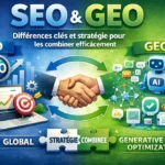 SEO et GEO : différences clés et stratégie pour les combiner efficacement