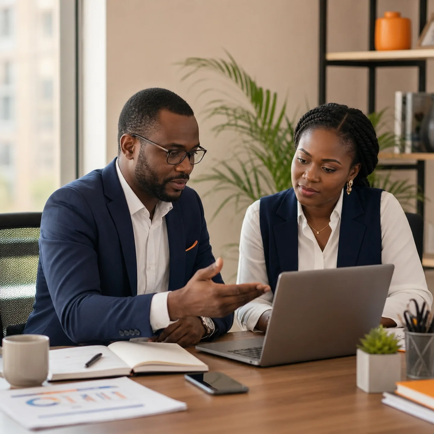 Consultants Google Ads étudiant les recherches et conversions d’une campagne