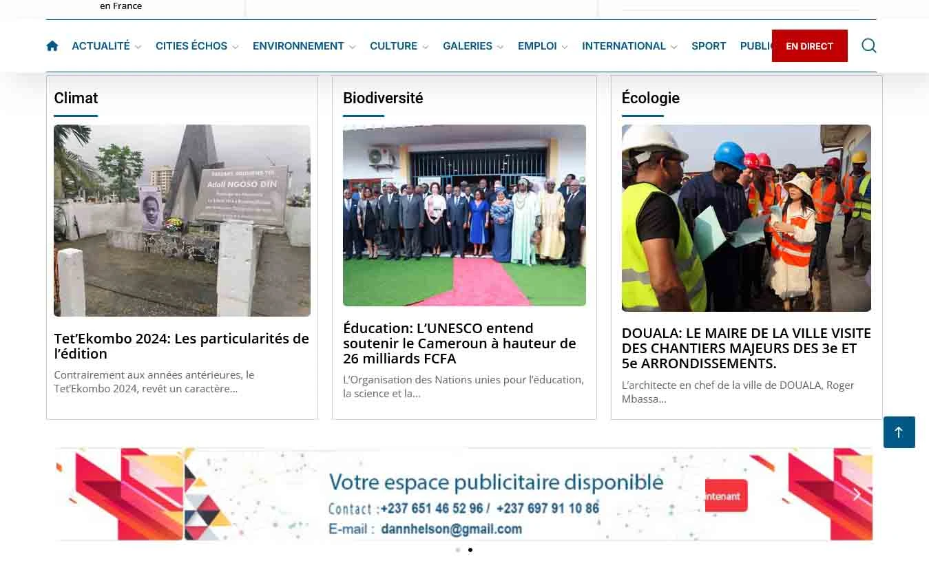 Cities Hebdo — Archived website sections