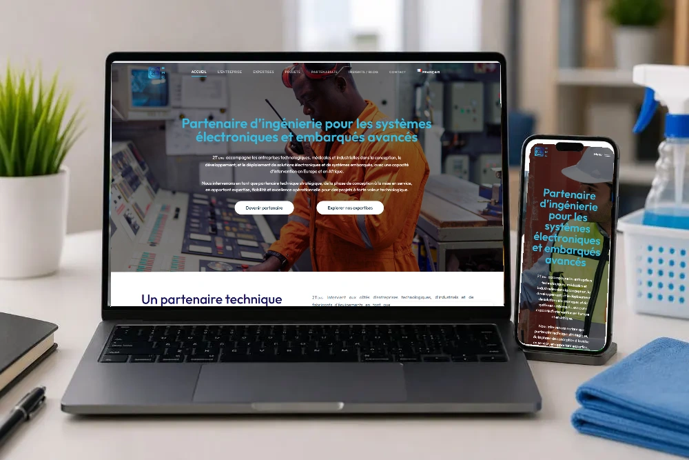 2T ENG — Le site sur ordinateur et mobile