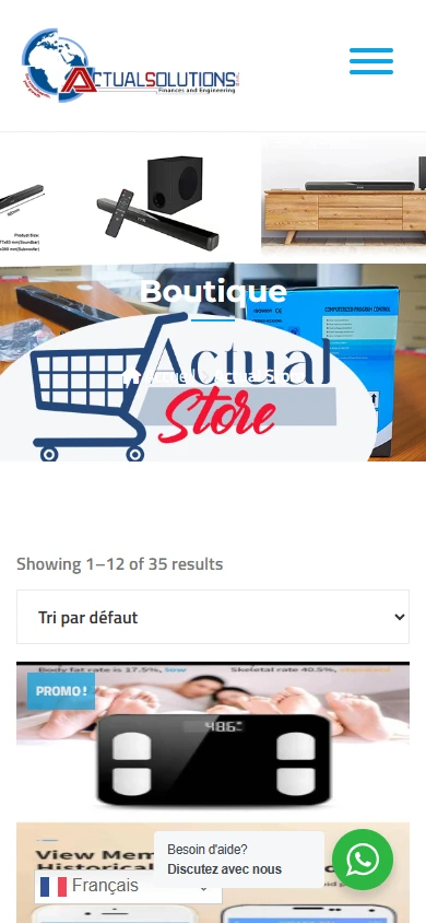 Actual Store on mobile