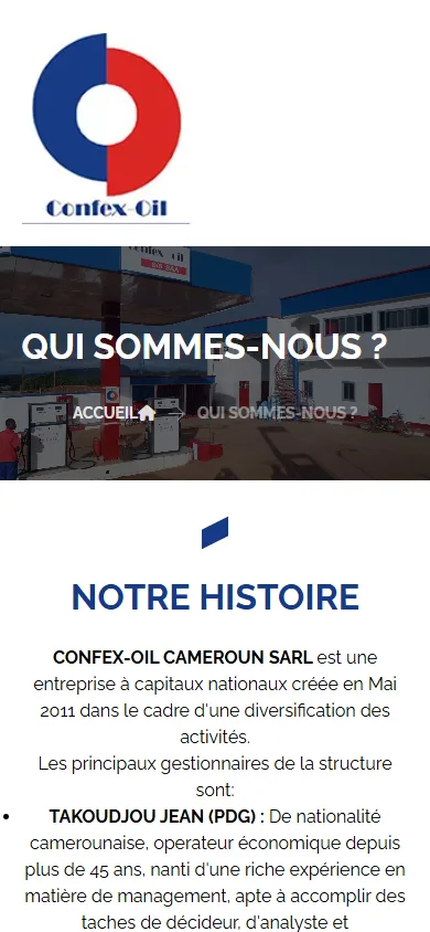 About CONFEX OIL on mobile