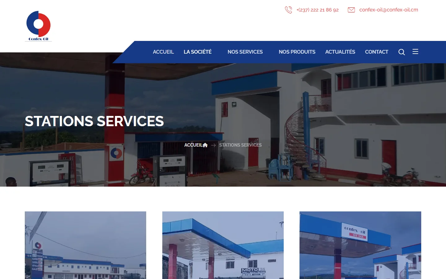 Stations-service CONFEX OIL sur ordinateur