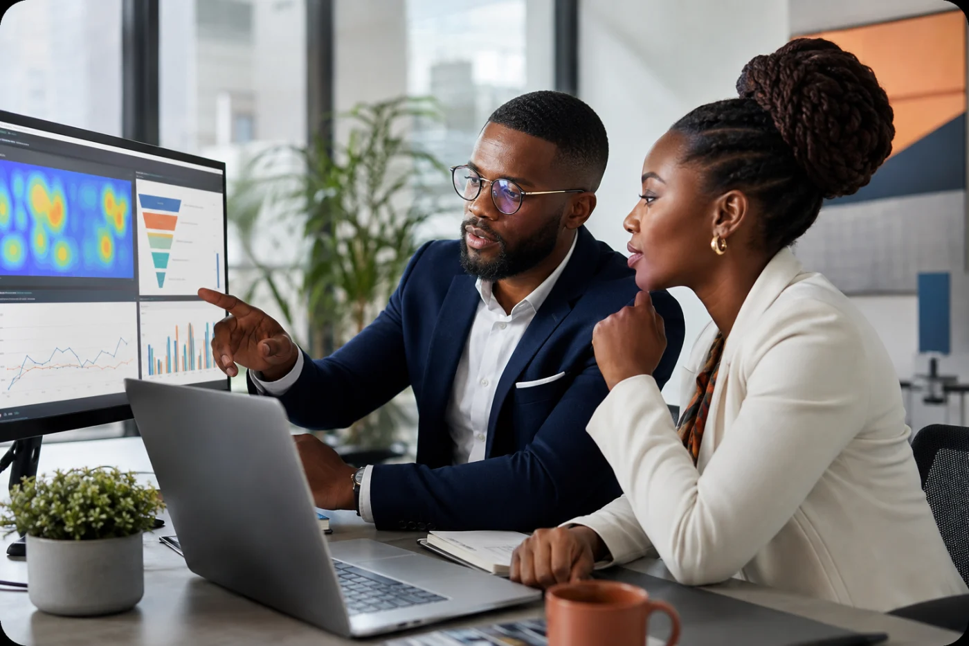 Analystes Didacweb étudiant un parcours client et un tunnel de conversion