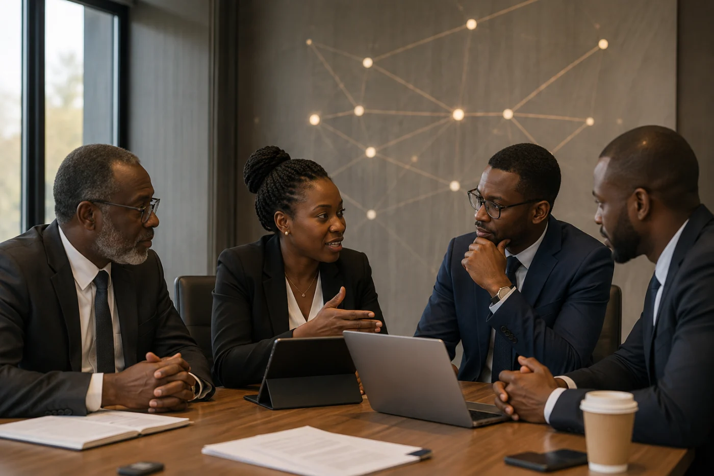 Dirigeants africains d’une fédération coordonnant leurs membres / African federation leaders coordinating professional members