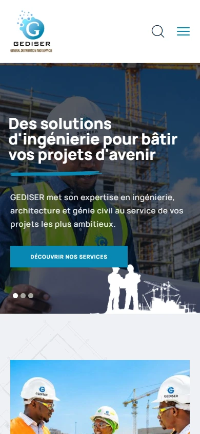 Accueil sur mobile