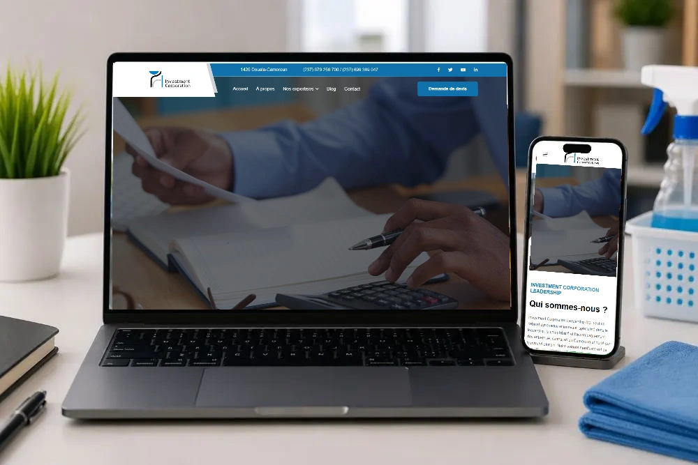 Investcorp Leaders — Le site sur ordinateur et mobile