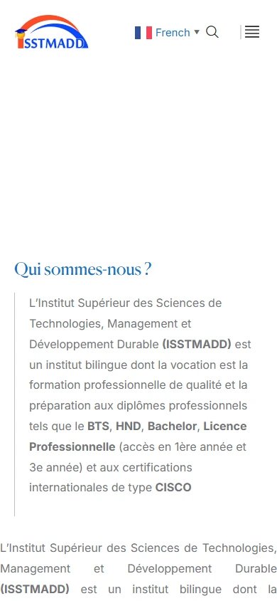 Présentation sur mobile