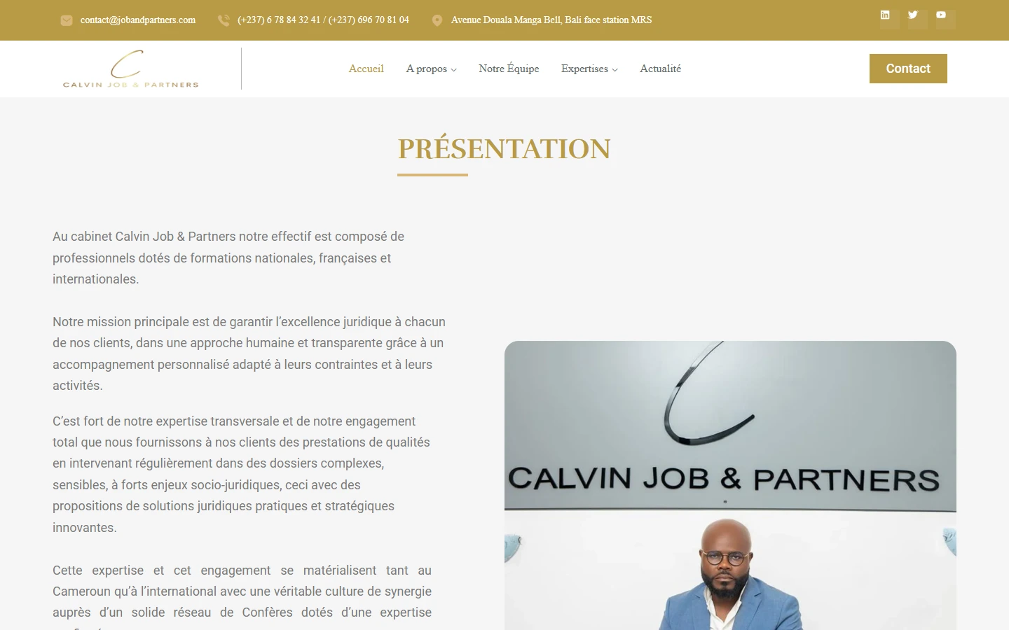 Homepage on desktop