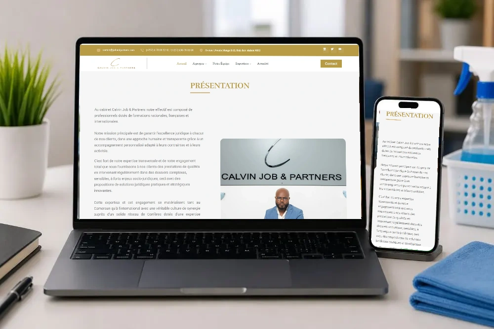 Job & Partners sur ordinateur et mobile