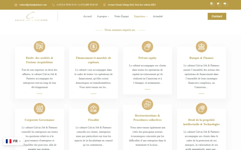 Présentation des expertises