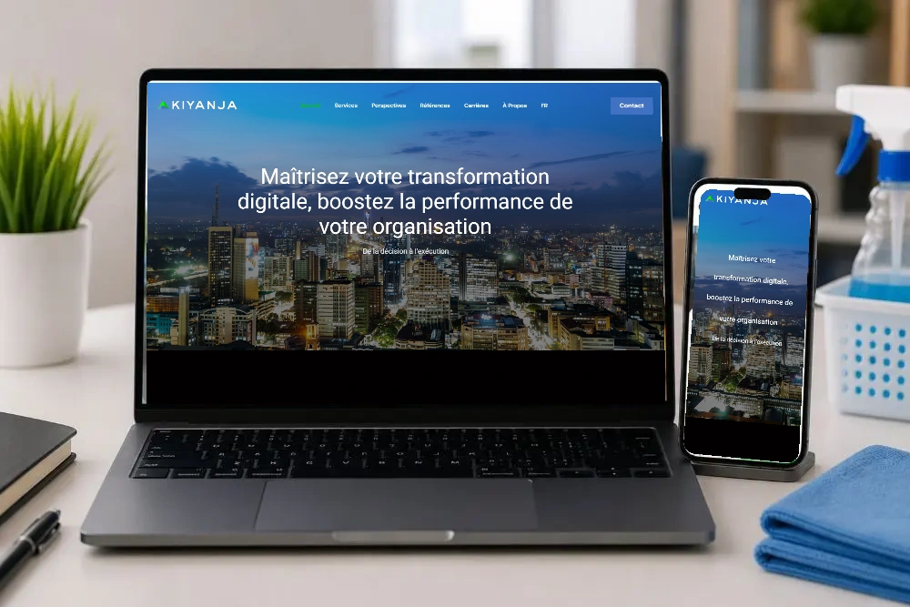Kiyanja — Le site sur ordinateur et mobile