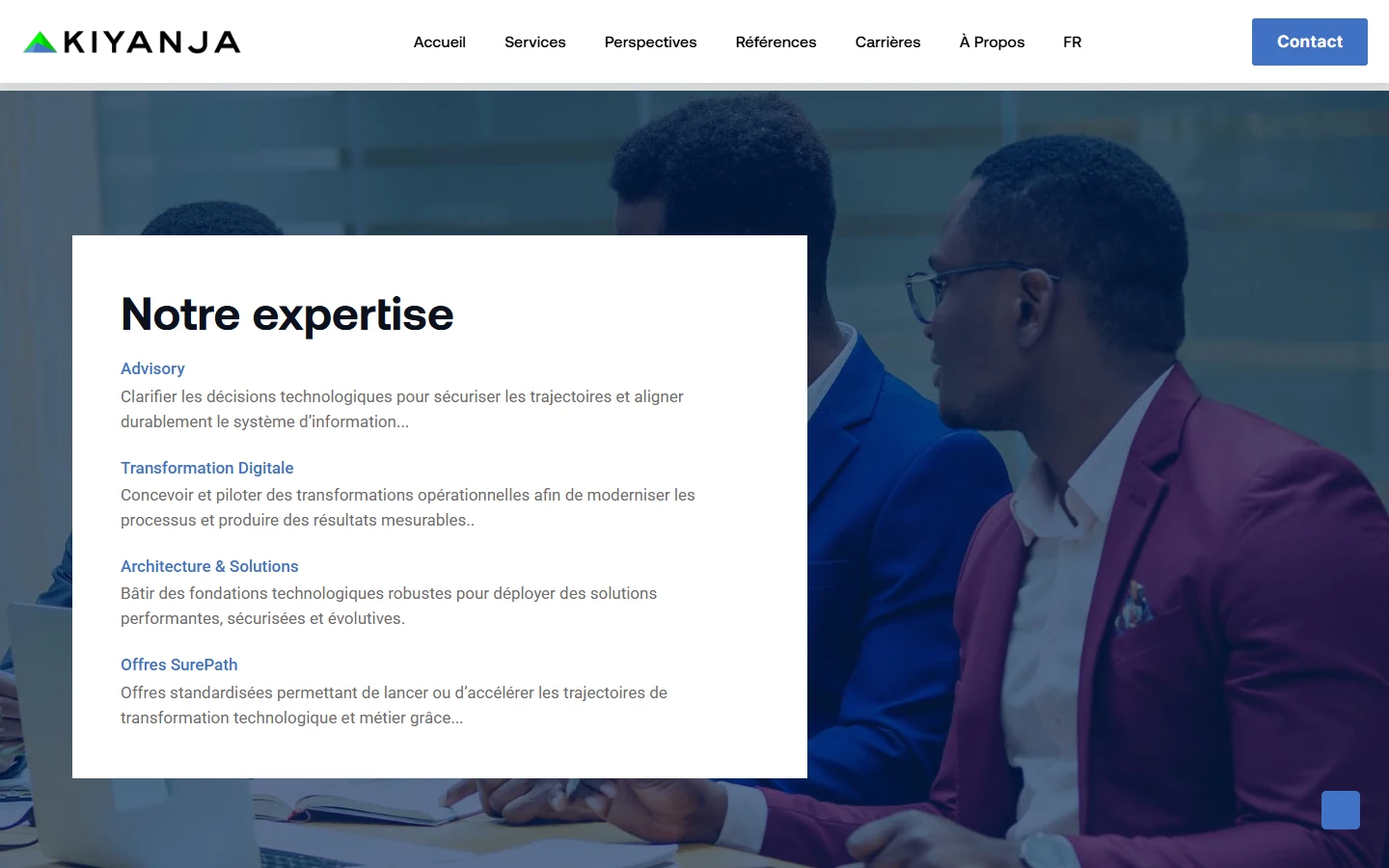 Kiyanja — Domaines d’expertise