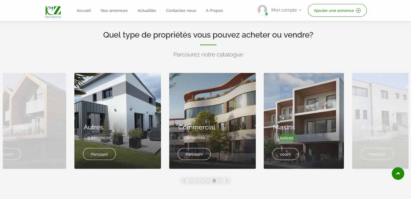 Catégories de biens immobiliers