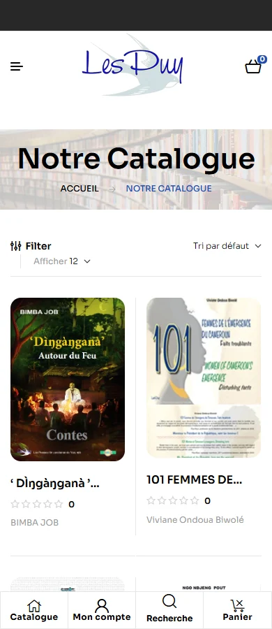 Les PUY — Catalogue sur mobile