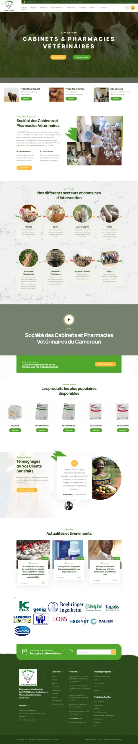 CAPHAVET — rubriques du site