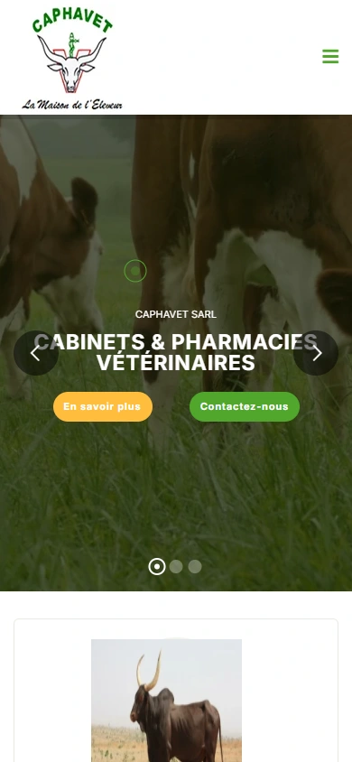 CAPHAVET — accueil sur mobile