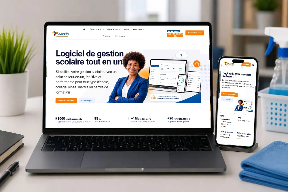 LOGESCO — site sur ordinateur et téléphone