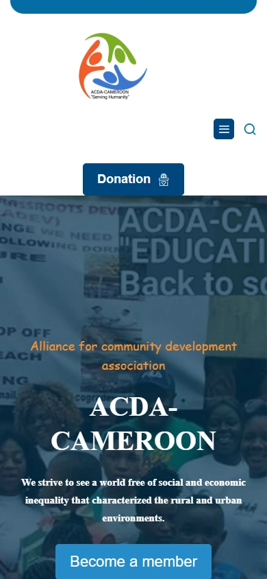 ACDA Cameroon — accueil sur mobile