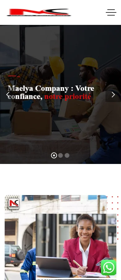 Maelya Company — Accueil sur mobile