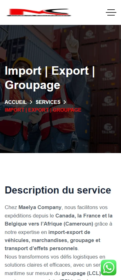 Maelya Company — Services sur mobile