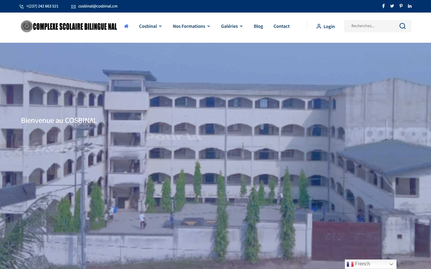 NAL Bilingual College — Website homepage on desktop