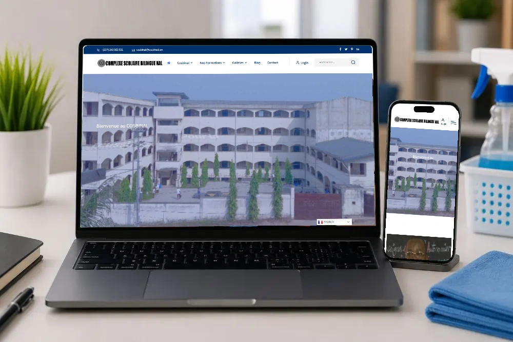 Collège Bilingue NAL — présentation du projet sur ordinateur et téléphone