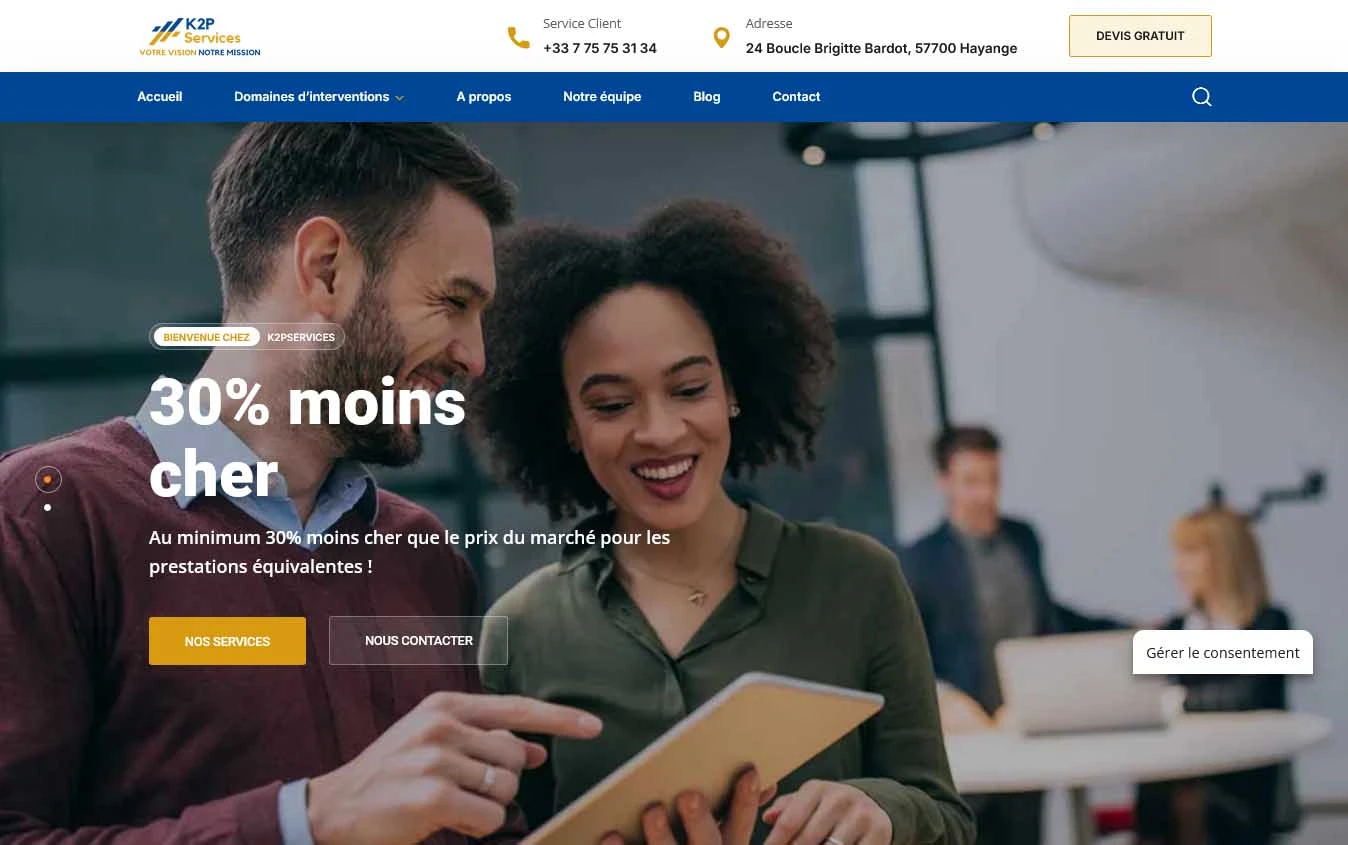 K2P-Services — Archive du site — vue 1