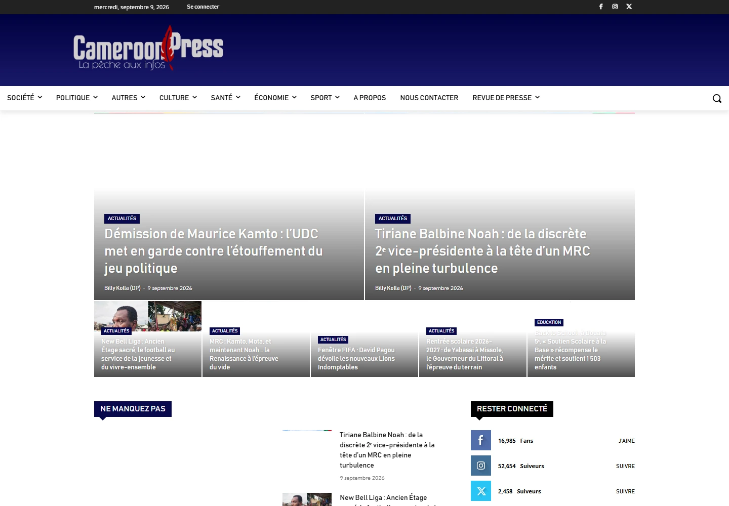 Cameroon Press — desktop