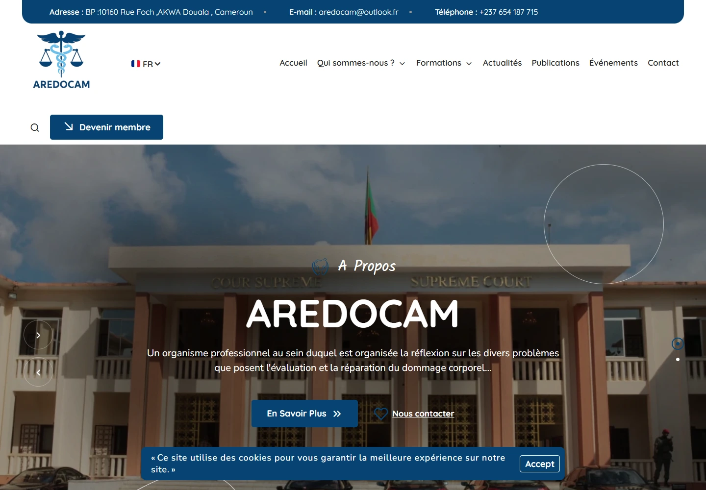 AREDOCAM — Accueil sur ordinateur