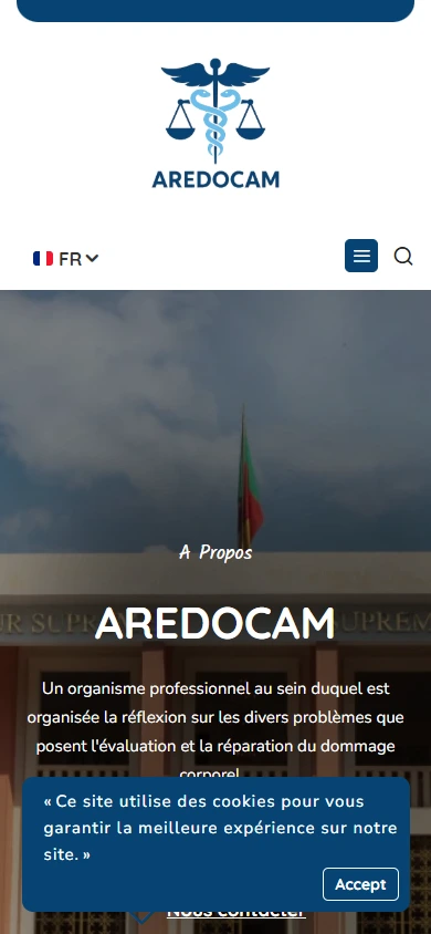 AREDOCAM — Accueil sur mobile