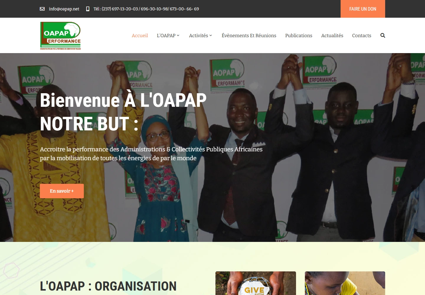 OAPAP — Desktop home page
