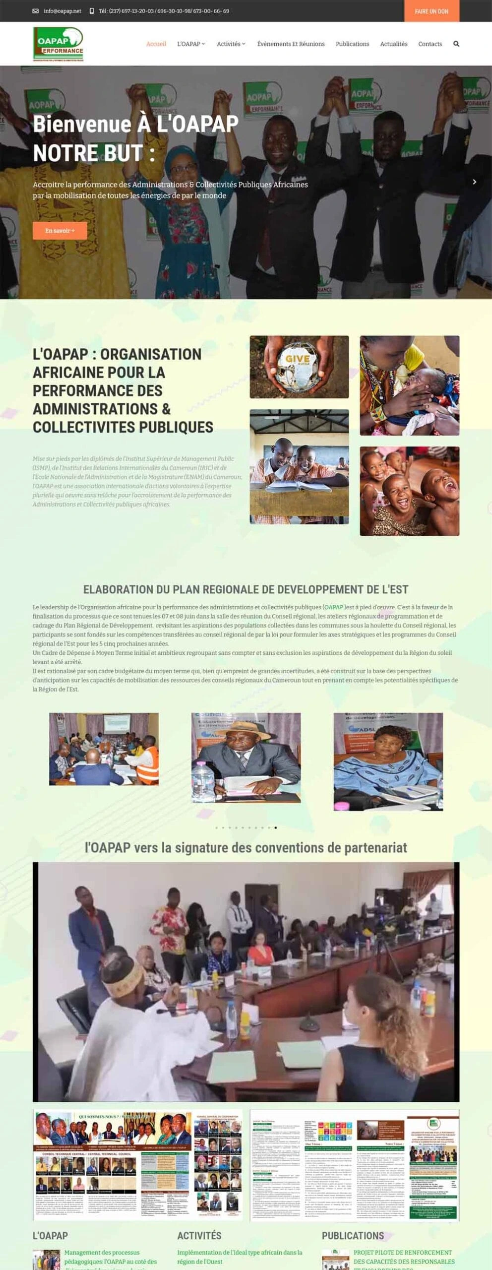 OAPAP — Vue d’ensemble du site