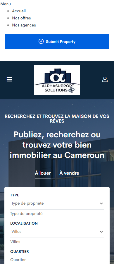 Alpha Support Solutions · Accueil sur mobile