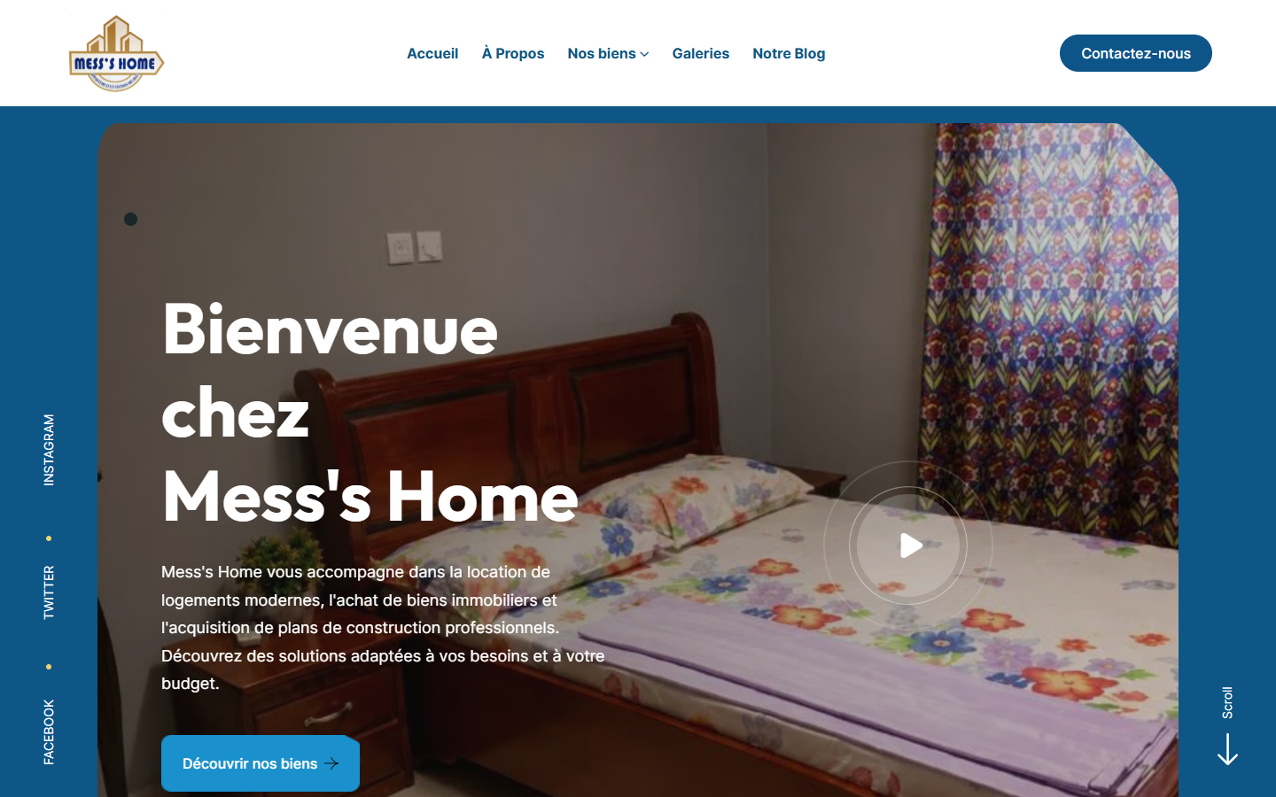 Mess’s Home · Accueil sur ordinateur
