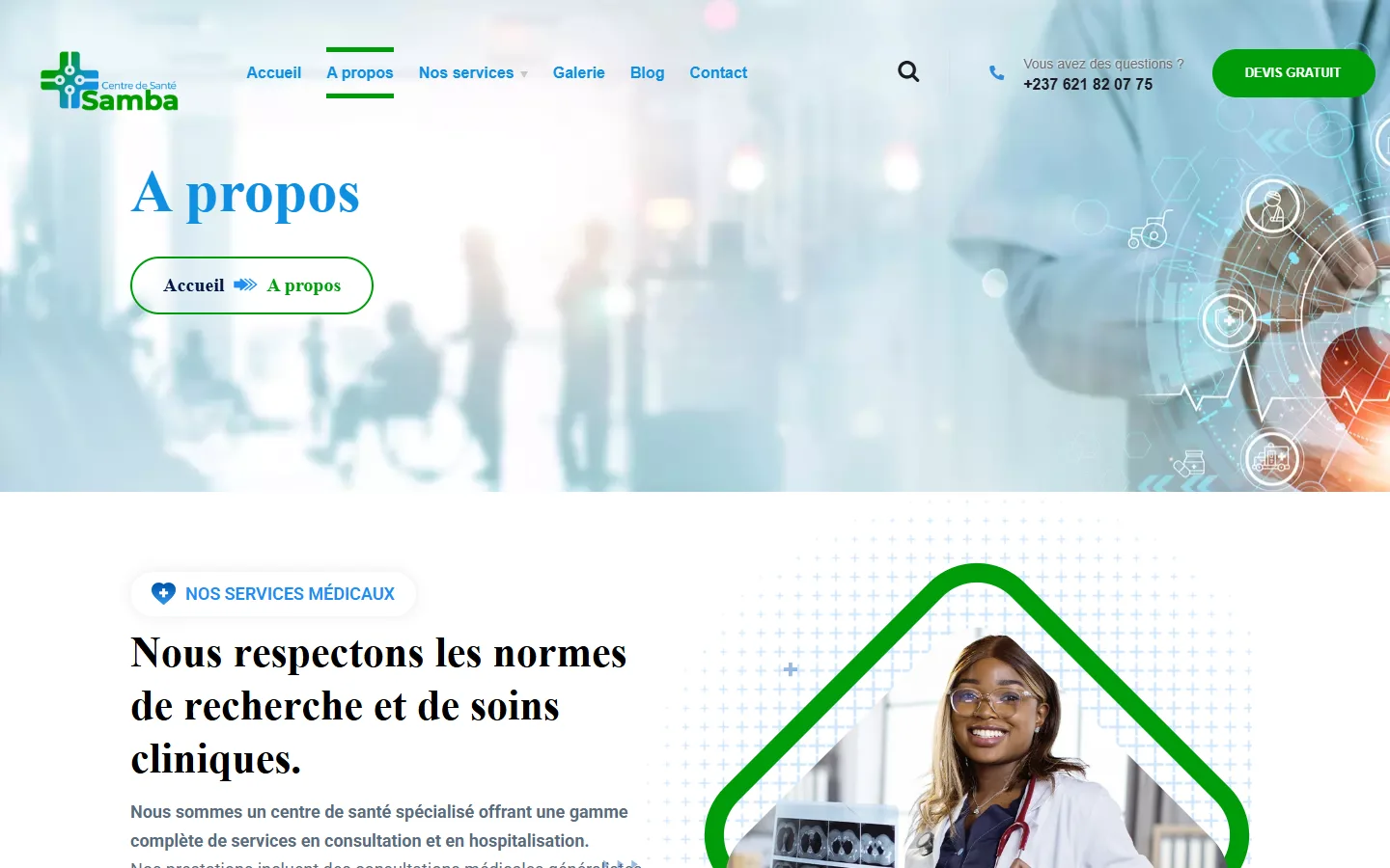 Présentation du centre Samba sur ordinateur