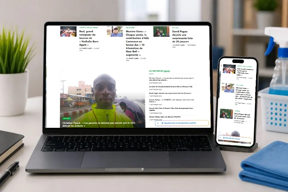 Sportcamer sur ordinateur et mobile
