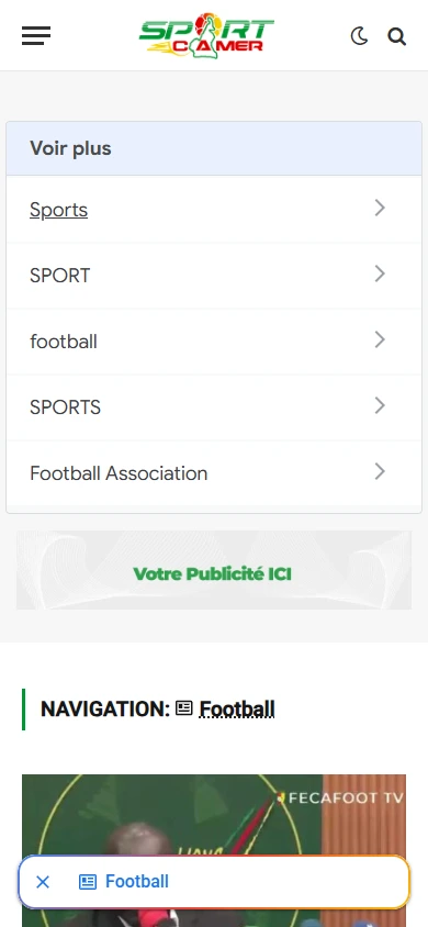 Football sur mobile