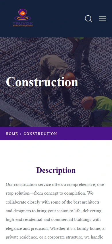 Construction on mobile