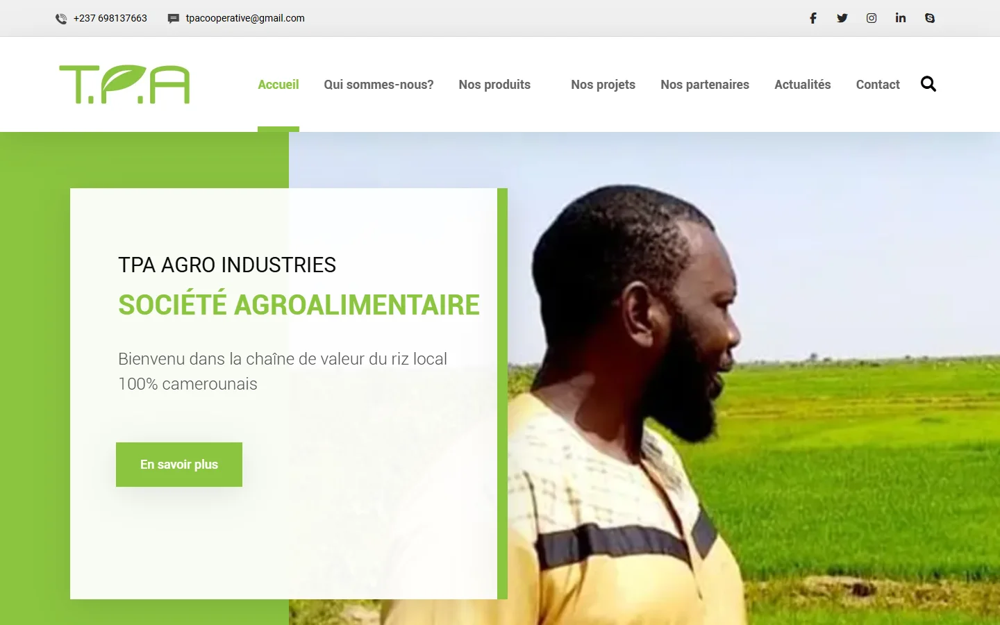 TPA homepage on desktop