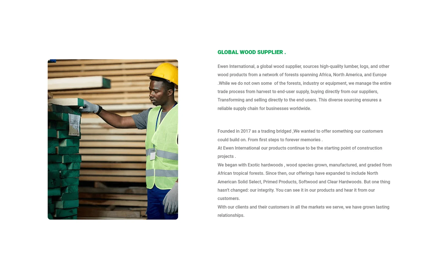 EWEN INTERNATIONAL — Company overview