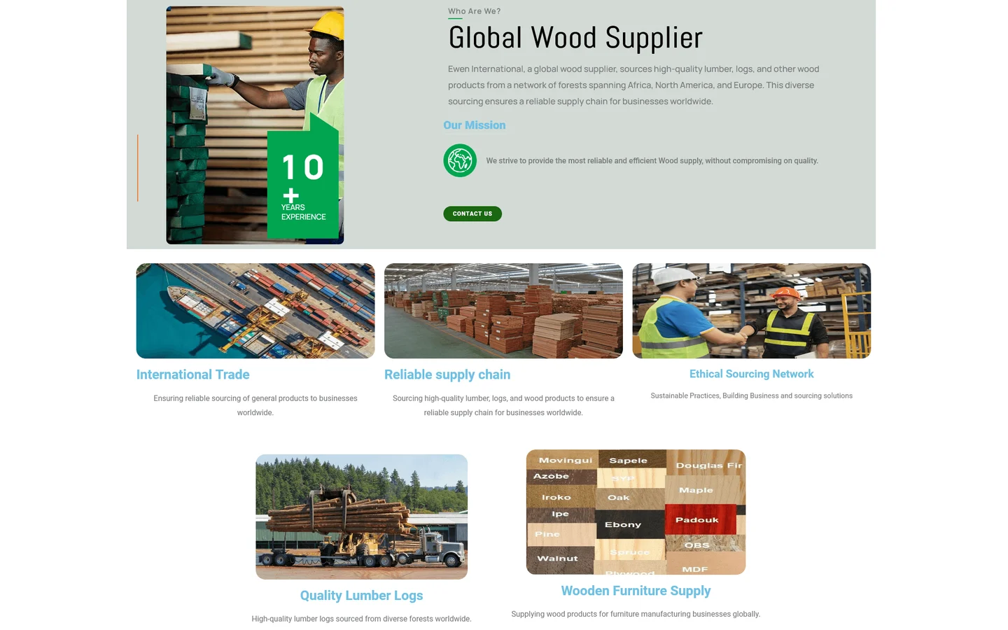 EWEN INTERNATIONAL — L’offre de bois