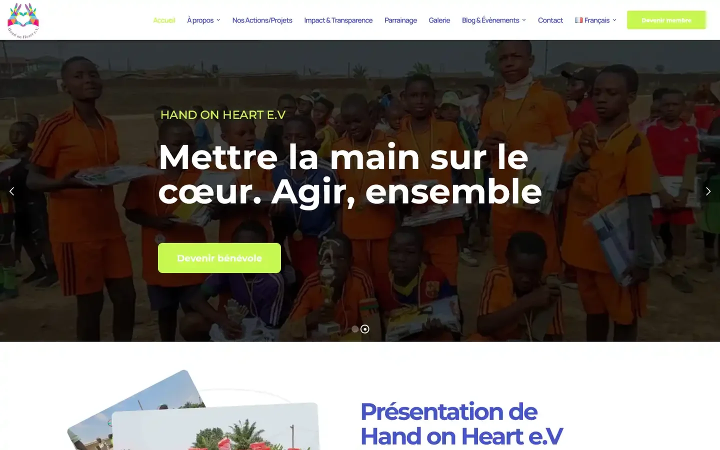 HAND ON HEART — Accueil de l’association